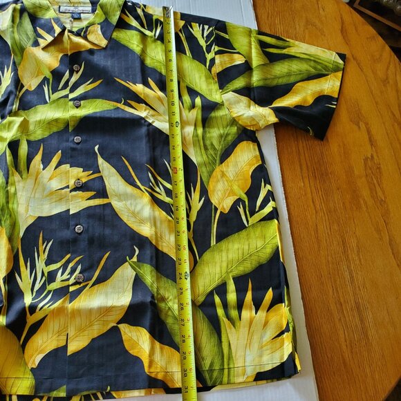 Tommy Bahama Black Leaf NWT XXL Silk Short Sleeve Shirt - Picture 10 of 13